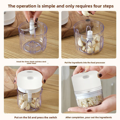 MINI GARLIC CHOPPER 🧄 USB Rechargeable - 250ml Capacity