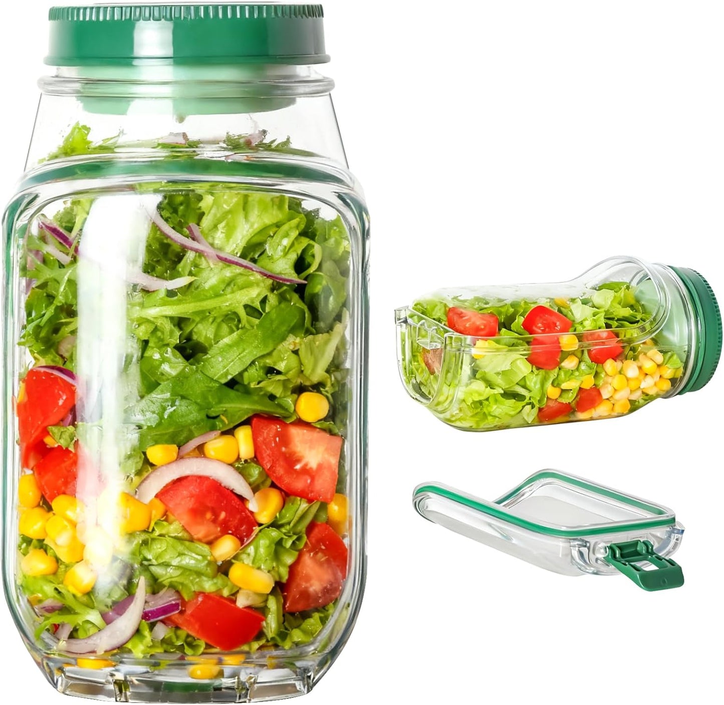 Salad Jar – Side-Opening Portable Salad Container
